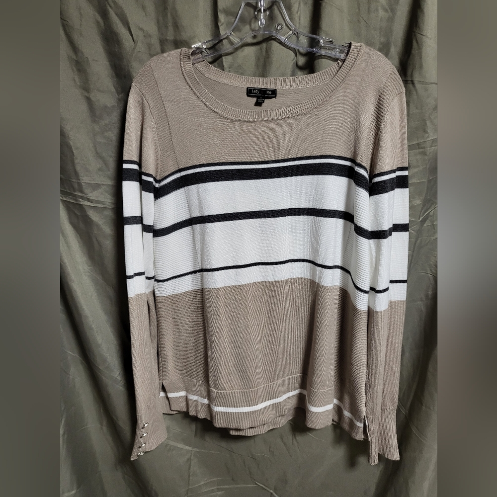 Lety & Me Lg Beige striped